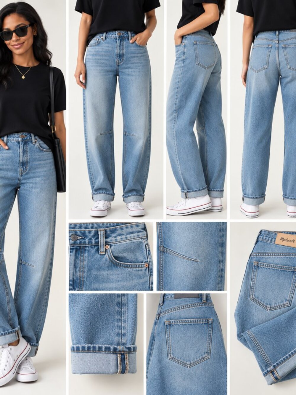 Madewell Darted Barrel Leg Jeans Light Wash High Rise Utility 90s Denim Sz 28